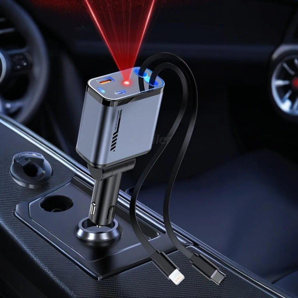 Chargeur voiture double port USB & Type-C
