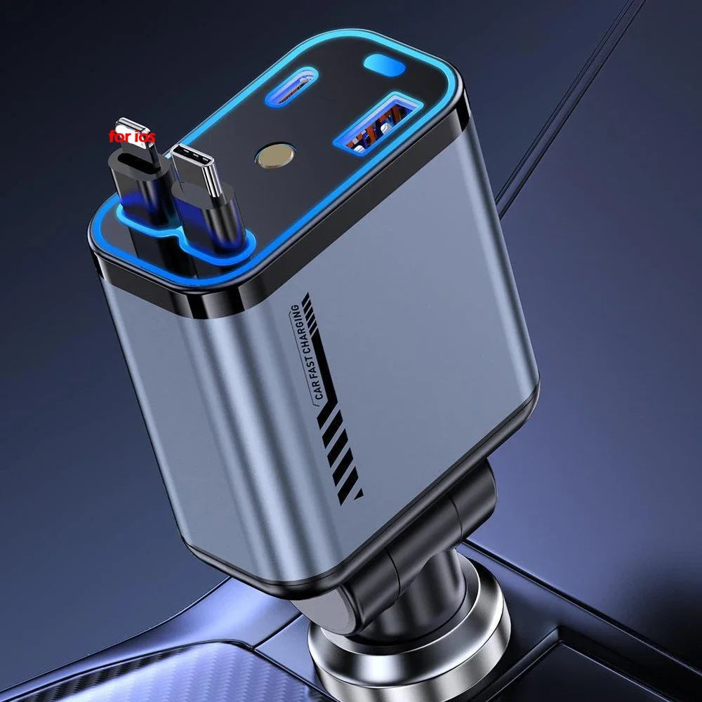 Chargeur voiture double port USB & Type-C